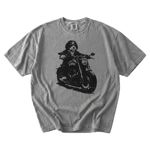 Bernedoodle Biker t-shirt