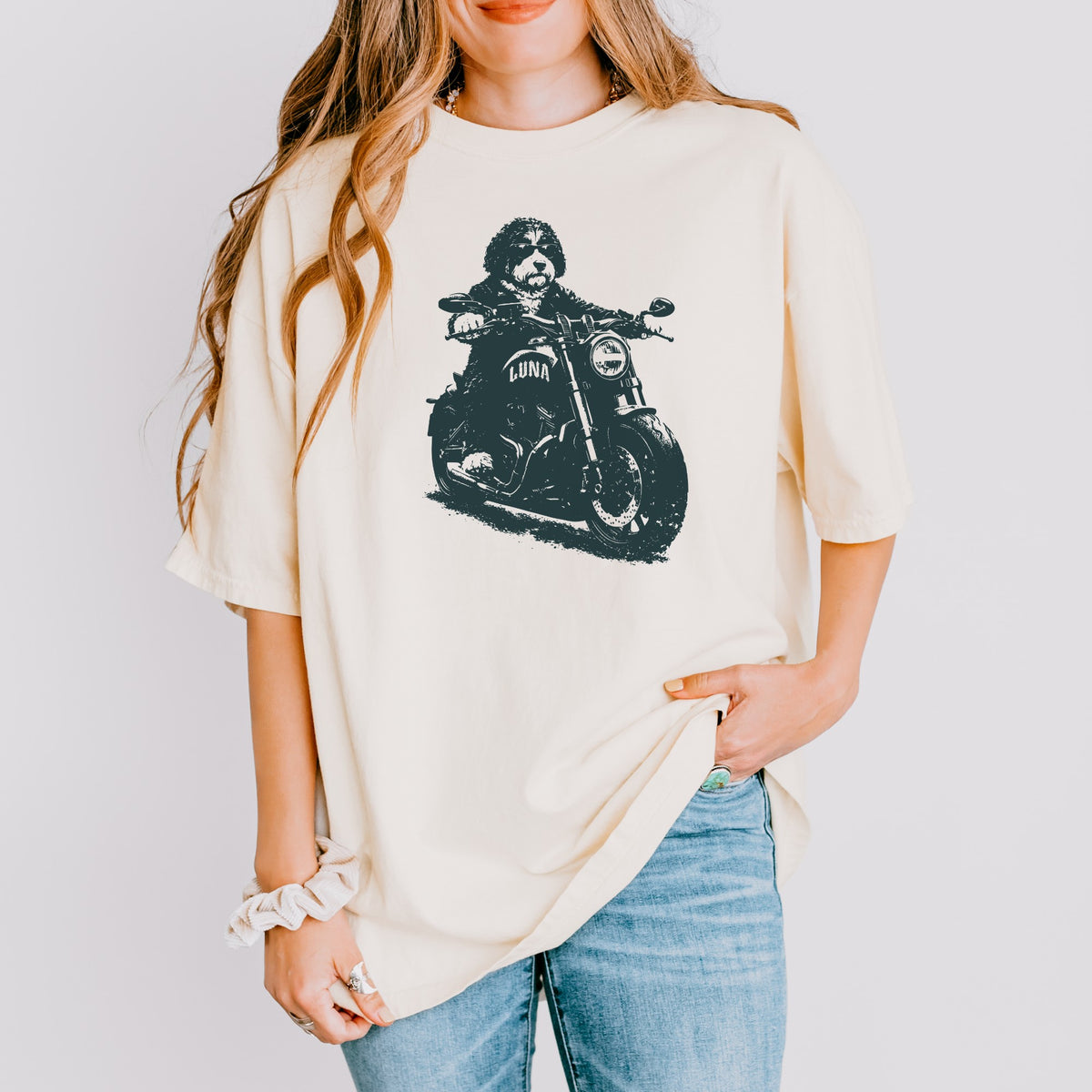 Bernedoodle Biker t-shirt