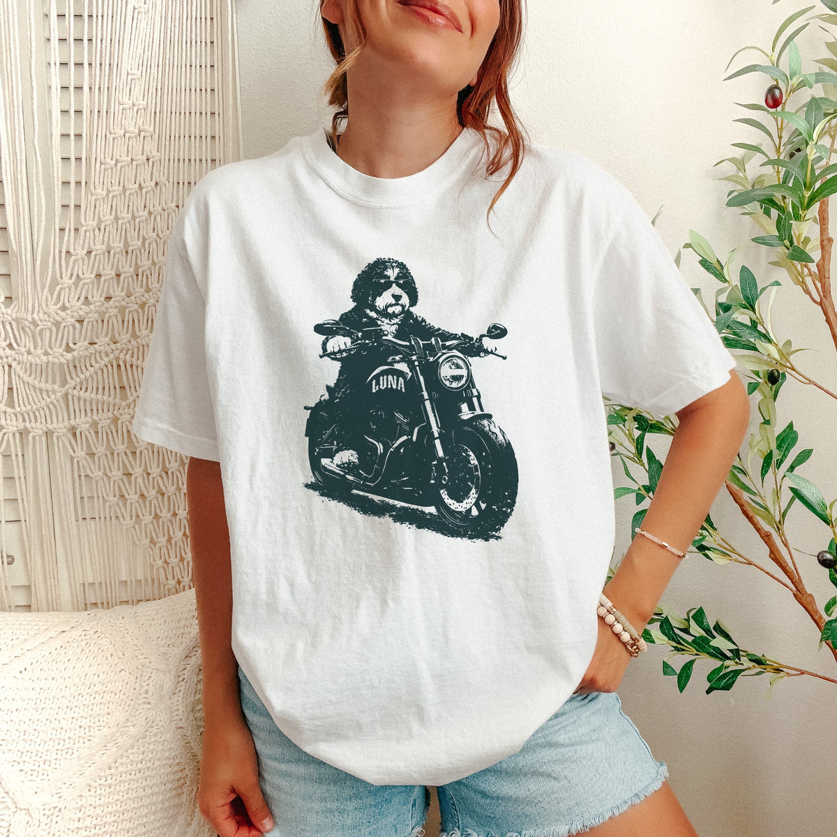 Bernedoodle Biker t-shirt