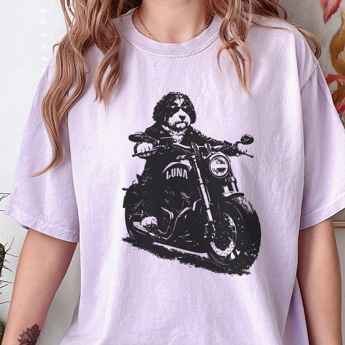 Bernedoodle Biker t-shirt