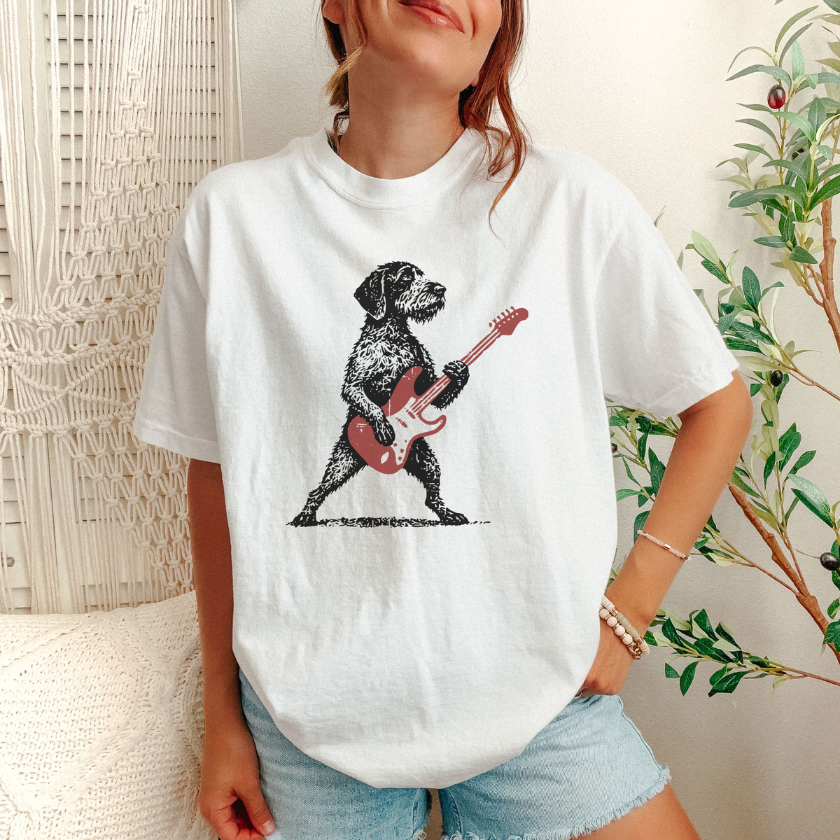 German Wirehaired Pointer Rock Star t-shirt