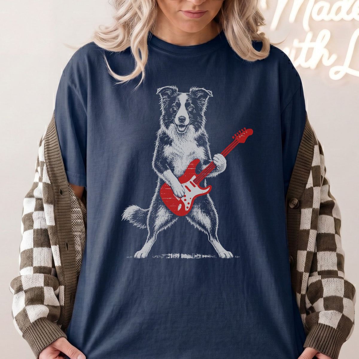 Border Collie Rock Star t-shirt