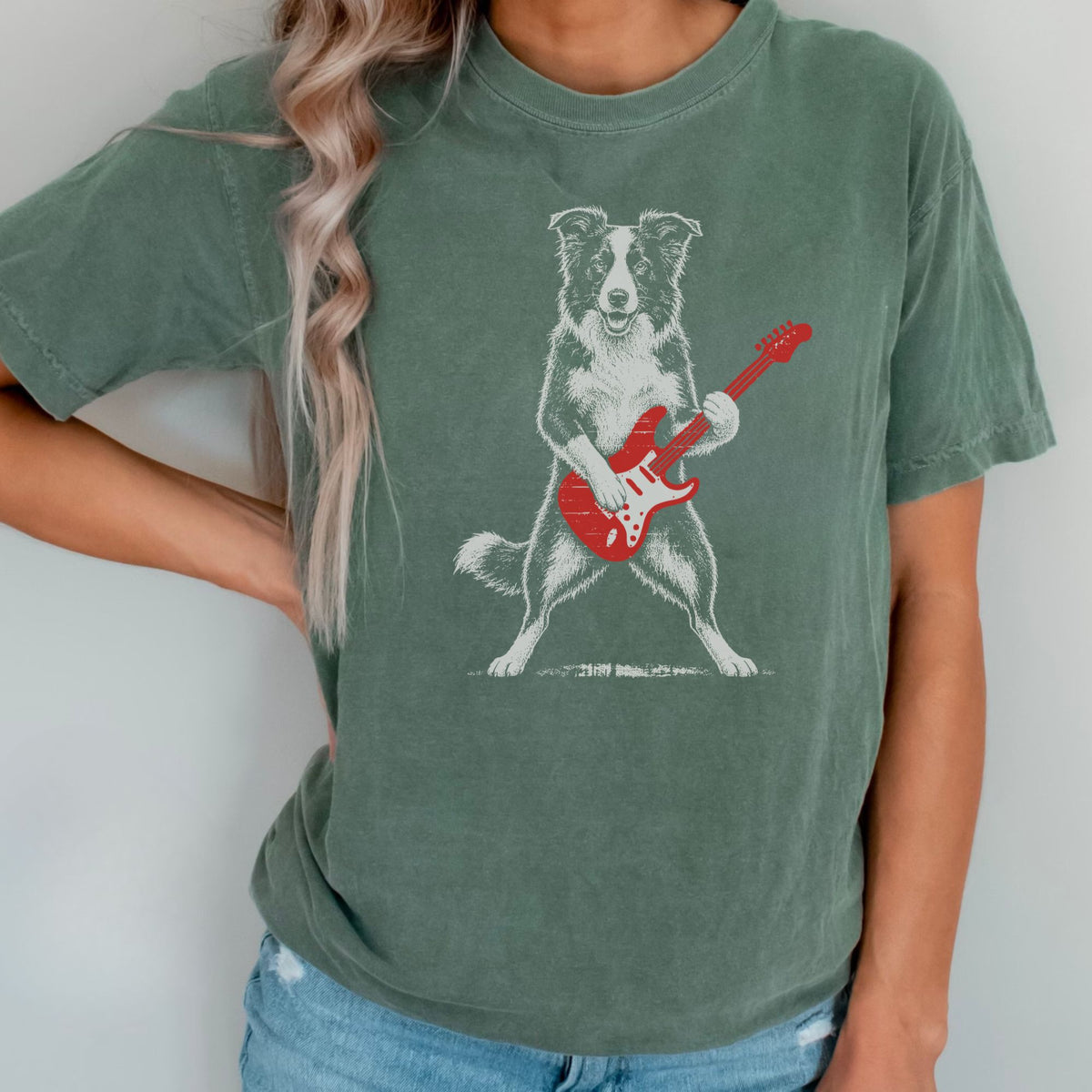 Border Collie Rock Star t-shirt