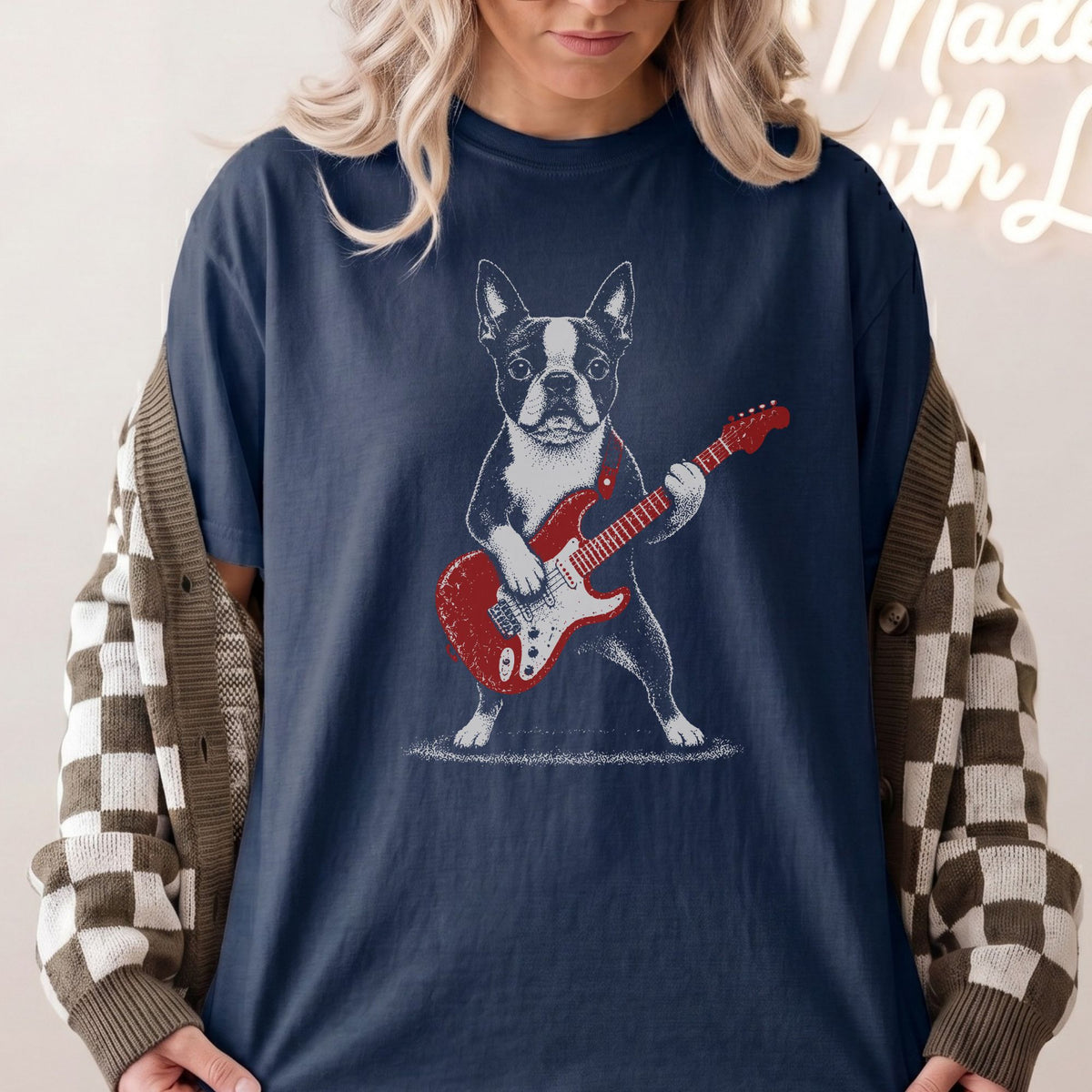 Boston Terrier Rock Star t-shirt