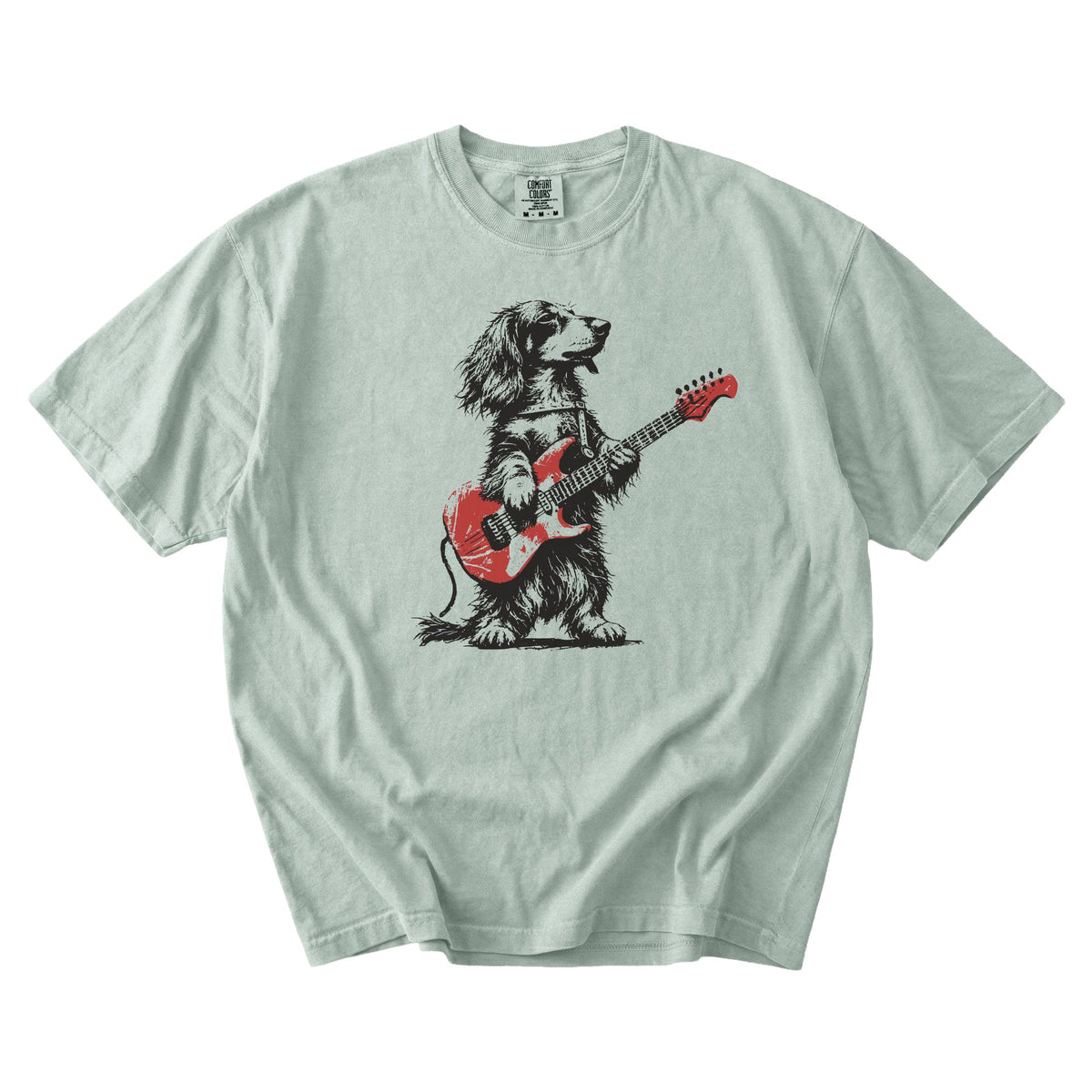 Longhair Dachshund Rock Star t-shirt