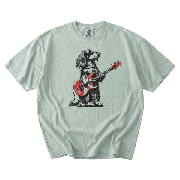 Longhair Dachshund Rock Star t-shirt
