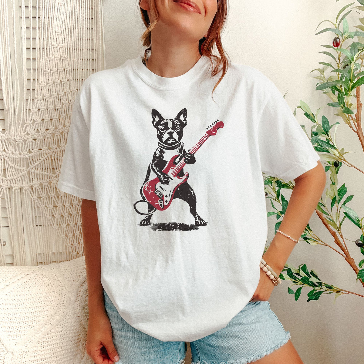Boston Terrier Rock Star t-shirt