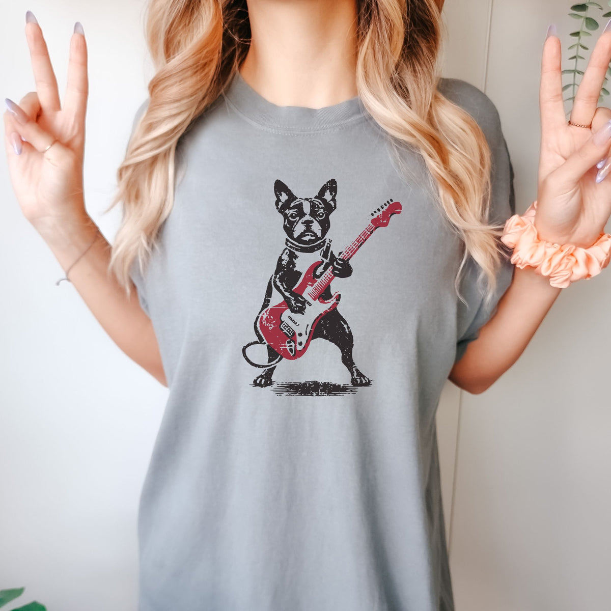 Boston Terrier Rock Star t-shirt