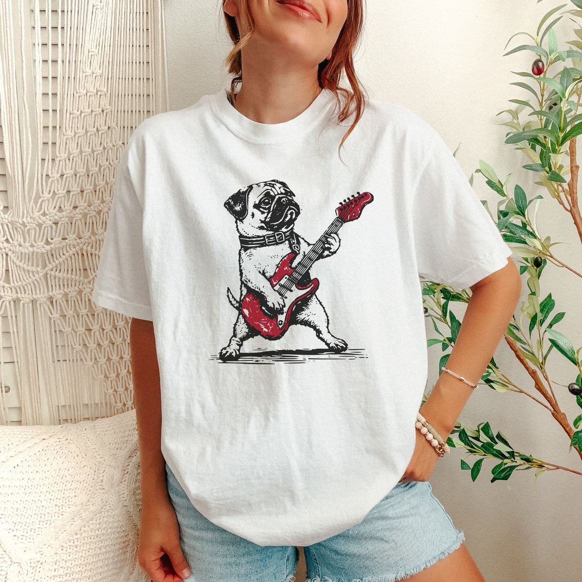 Pug Rock Star t-shirt