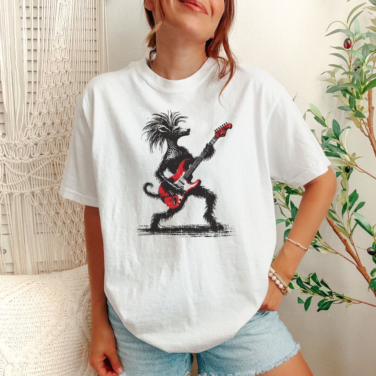 Chinese Crested Rock Star t-shirt