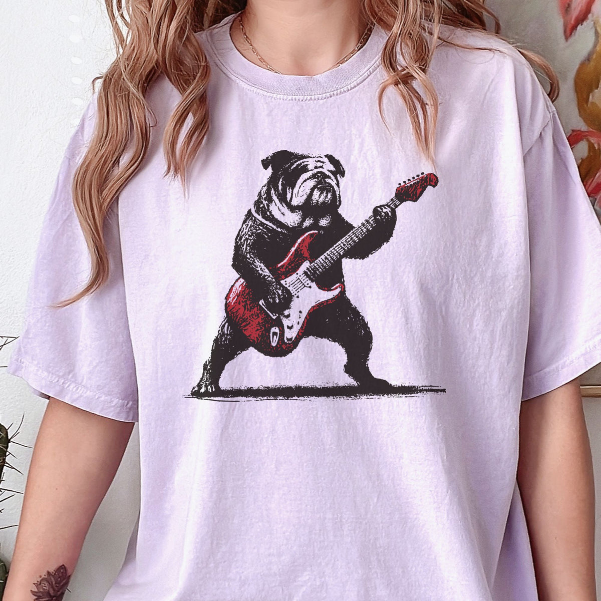 English Bulldog Rock Star t-shirt