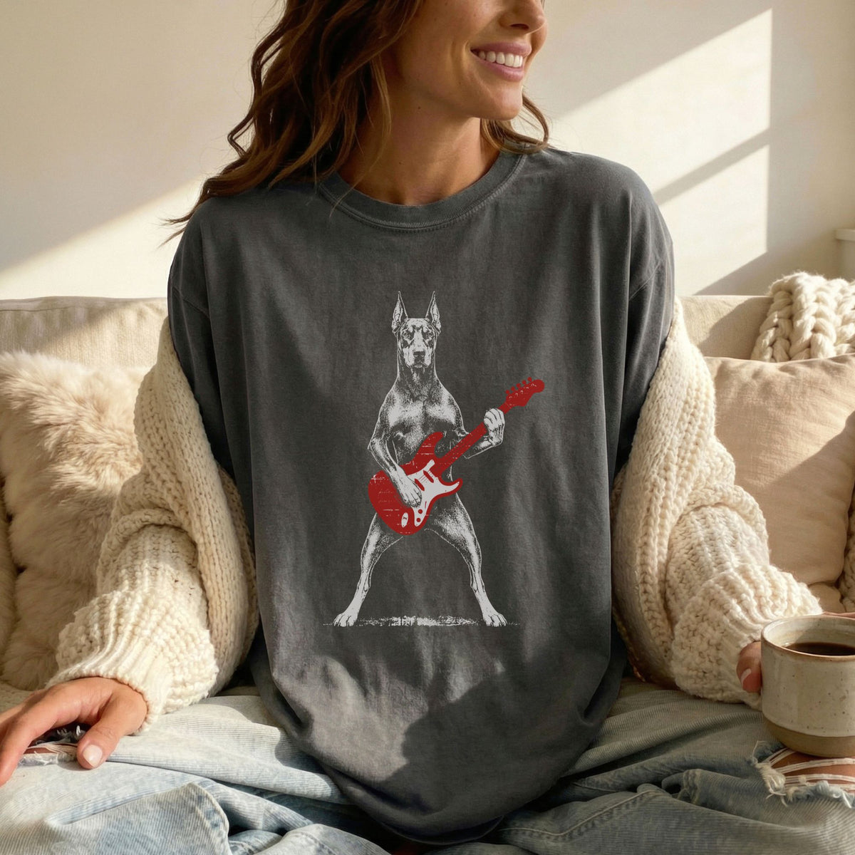 Doberman Pinscher Rock Star t-shirt