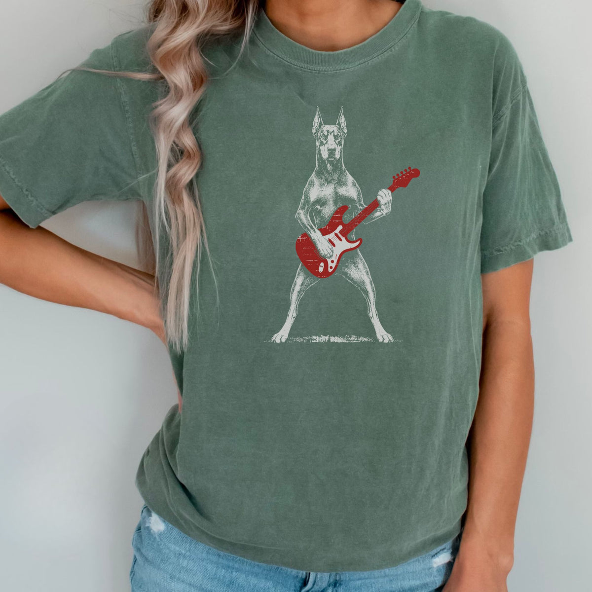 Doberman Pinscher Rock Star t-shirt