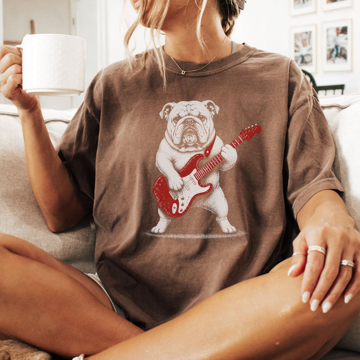 English Bulldog Rock Star t-shirt