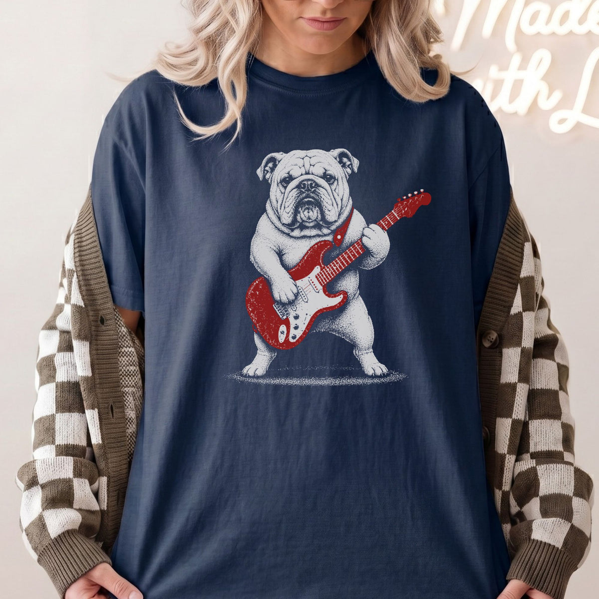 English Bulldog Rock Star t-shirt