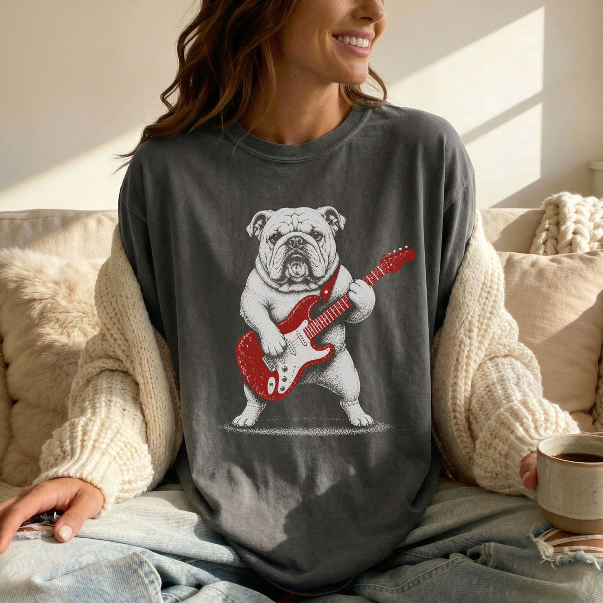 English Bulldog Rock Star t-shirt