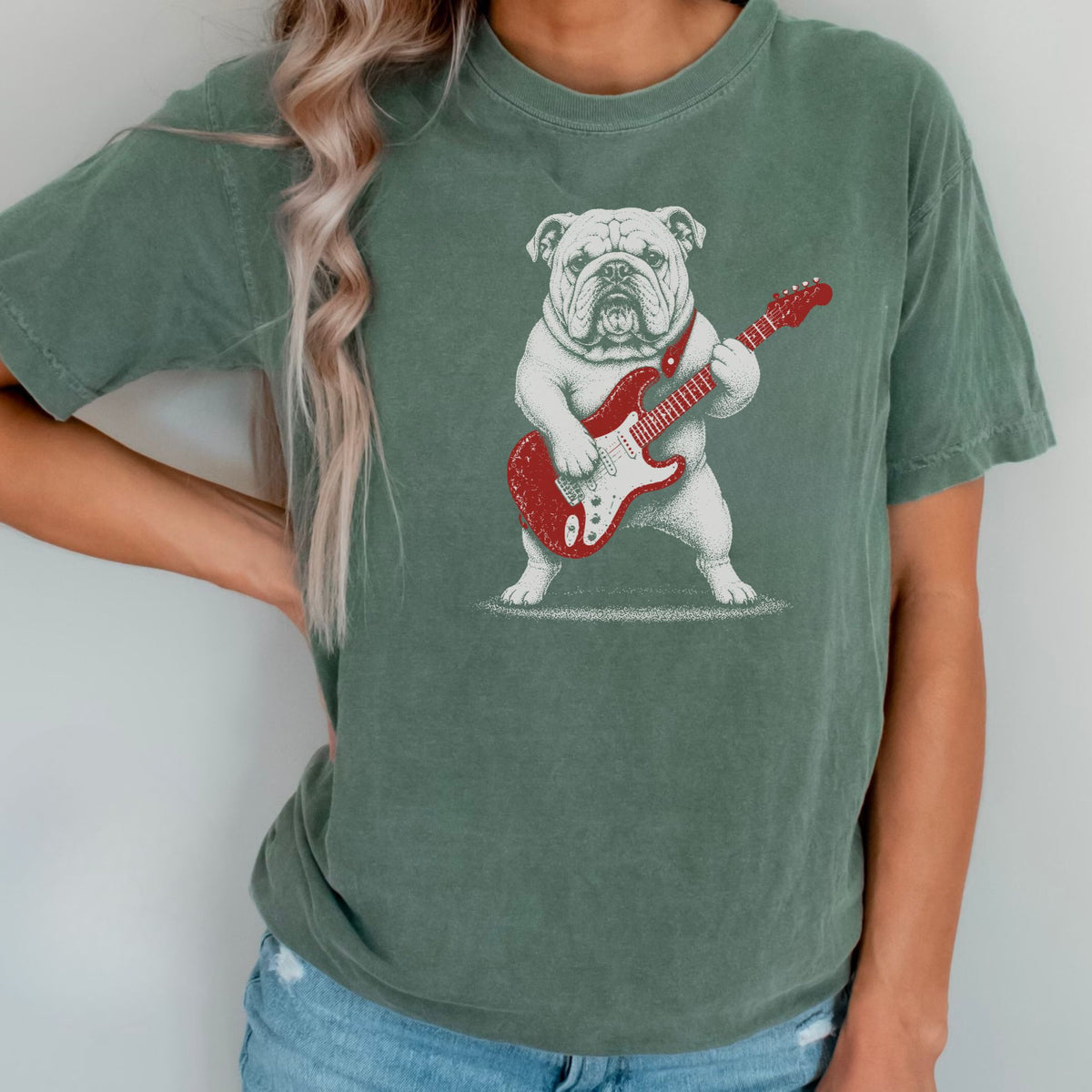 English Bulldog Rock Star t-shirt