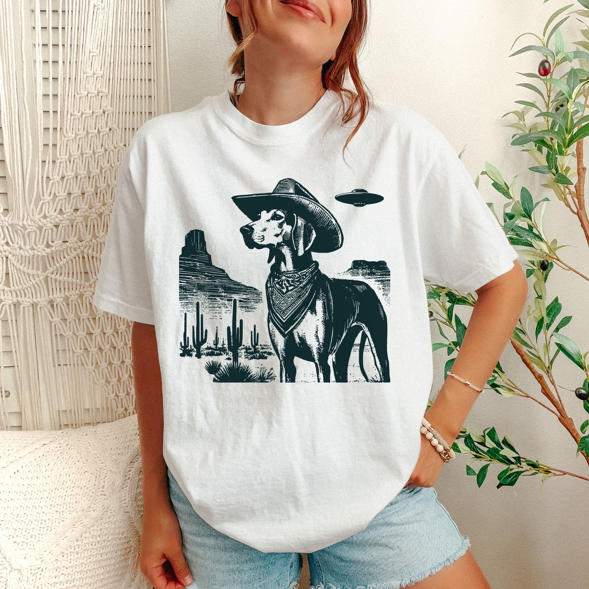 American Foxhound Western UFO t-shirt