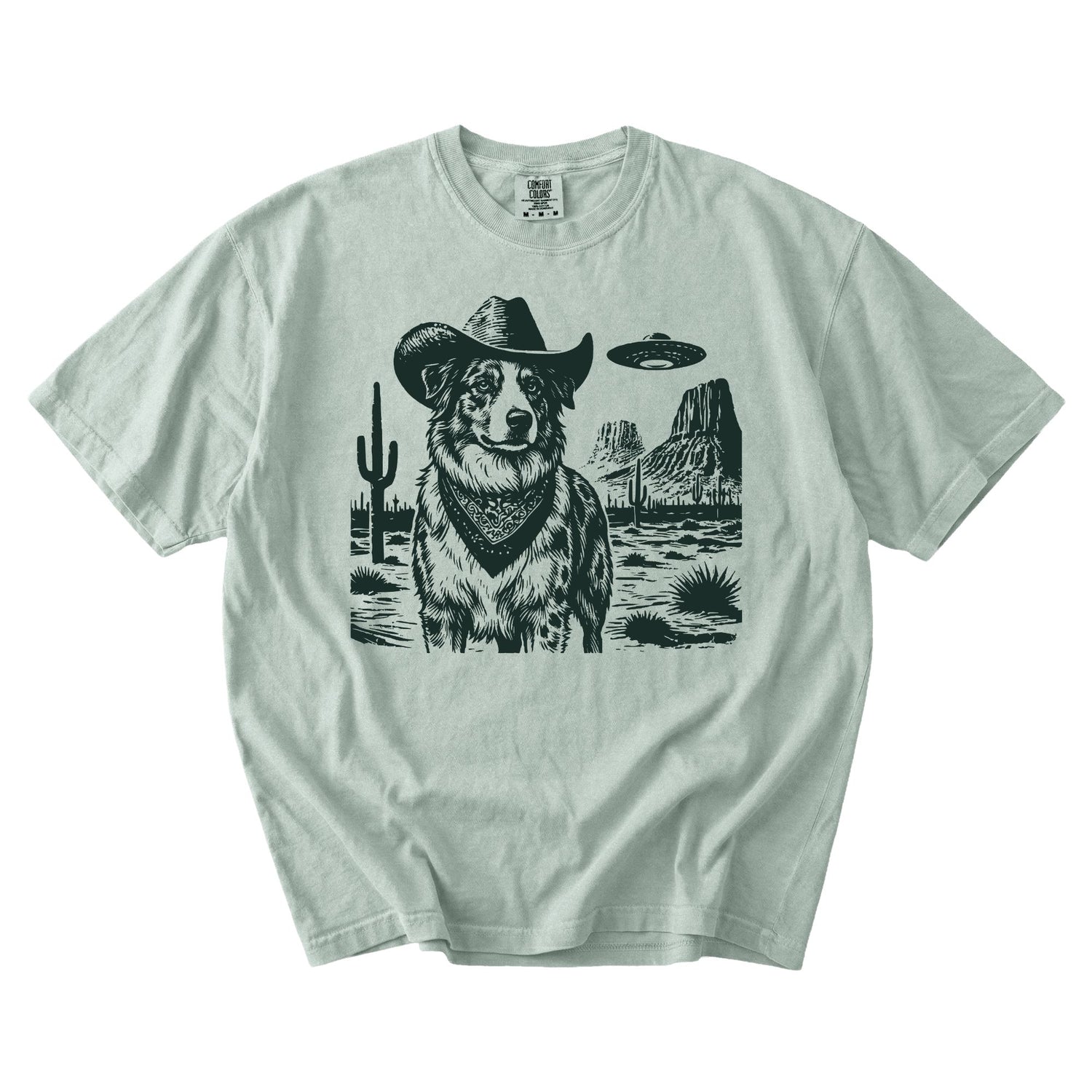 Australian Shepherd Western UFO t-shirt