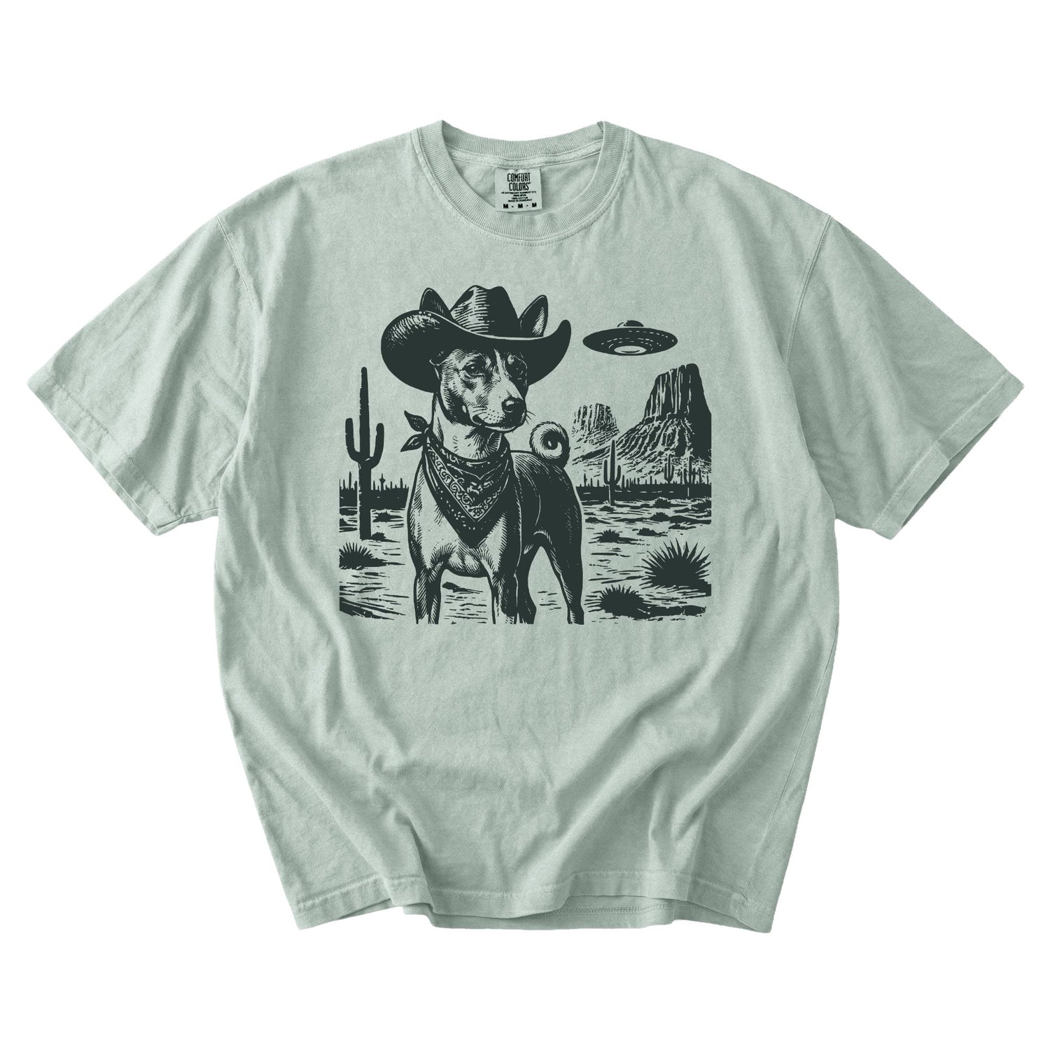 Basenji Western UFO t-shirt
