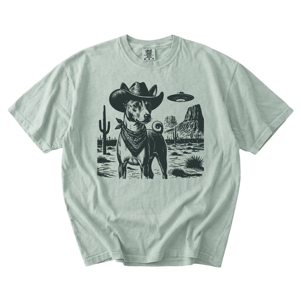 Basenji Western UFO t-shirt