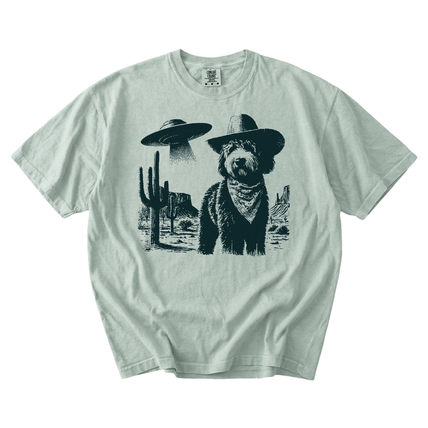 Bernedoodle Western UFO t-shirt