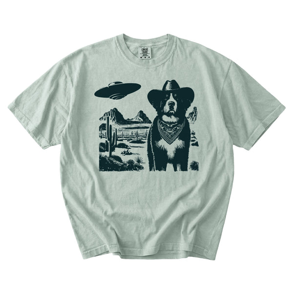 Bernese Mountain Dog Western UFO t-shirt