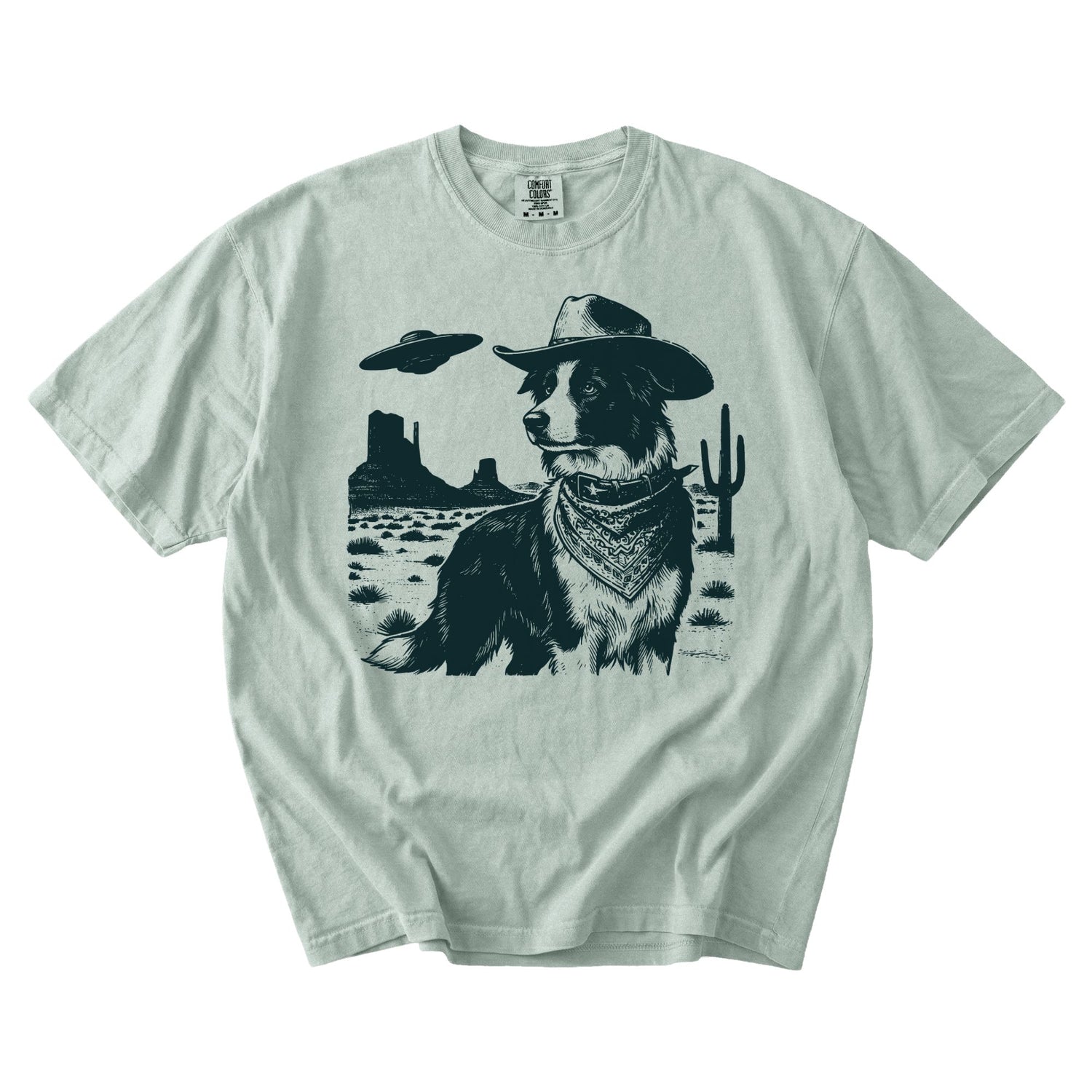 Border Collie Western UFO t-shirt