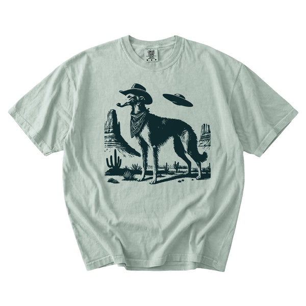 Borzoi Western UFO t-shirt