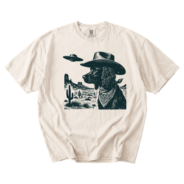 Boykin Spaniel Western UFO t-shirt