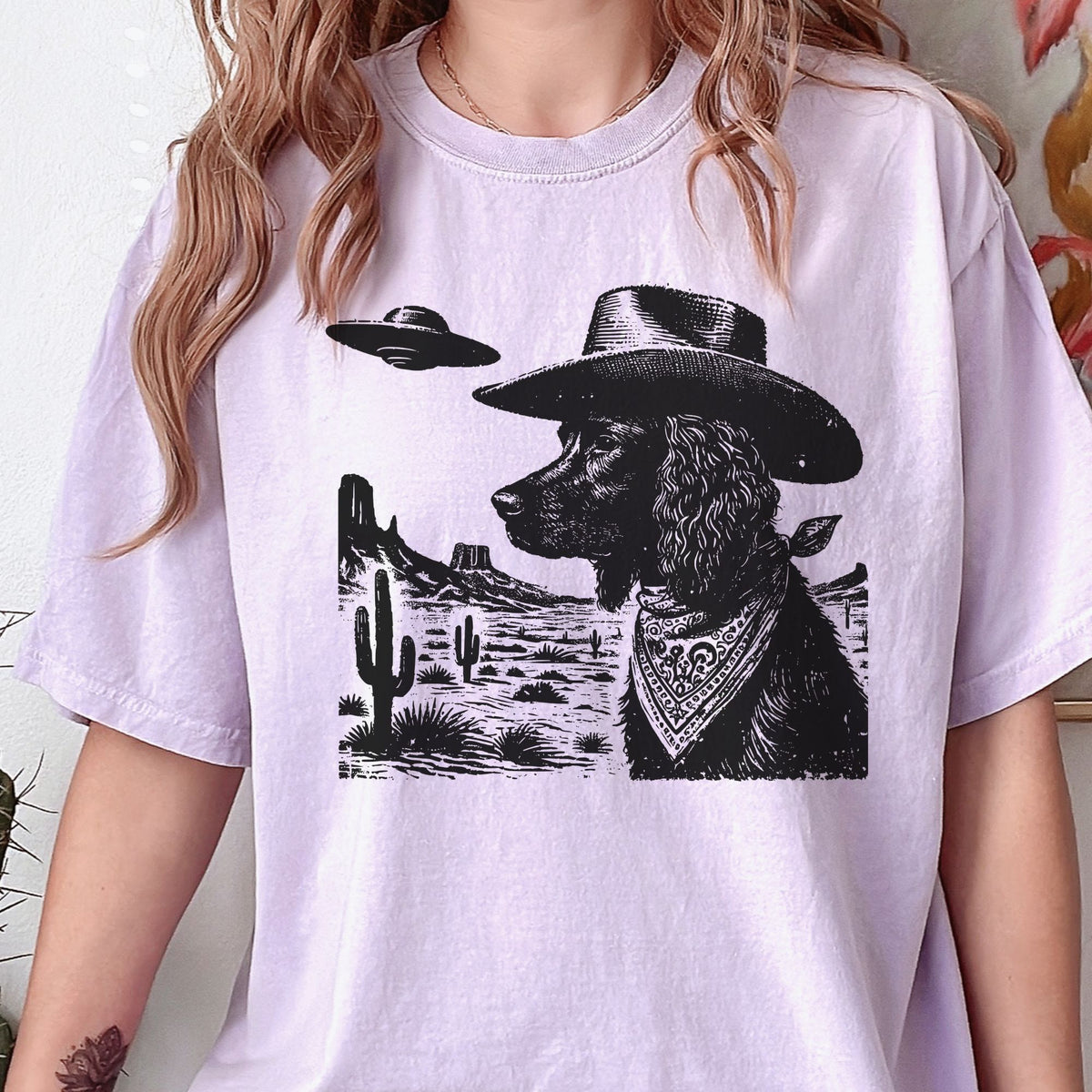 Boykin Spaniel Western UFO t-shirt