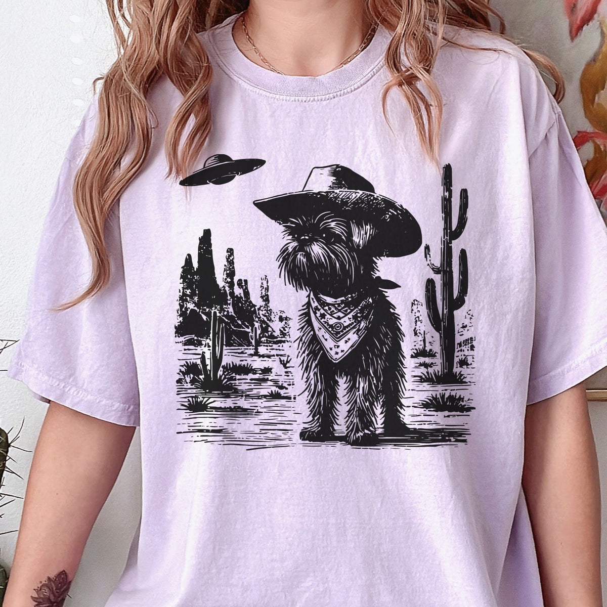 Brussels Griffon Western UFO t-shirt