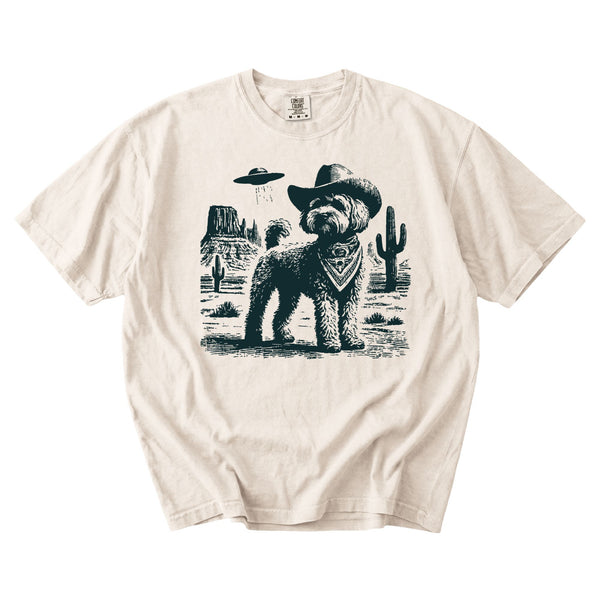 Cavapoo Western UFO t-shirt