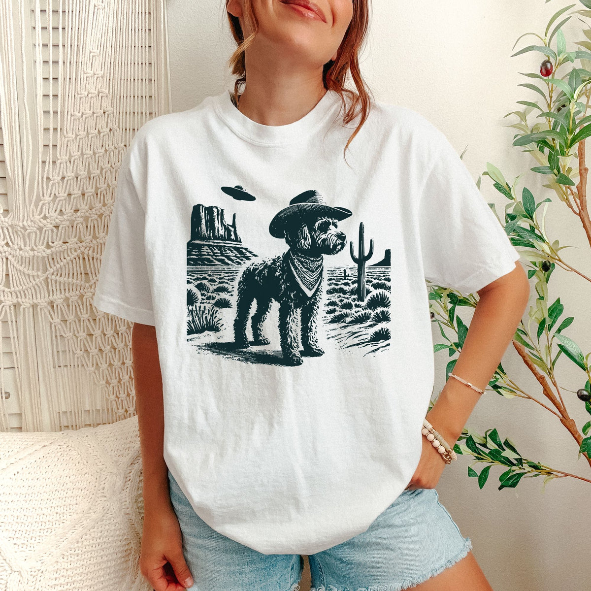 Cockapoo Western UFO t-shirt