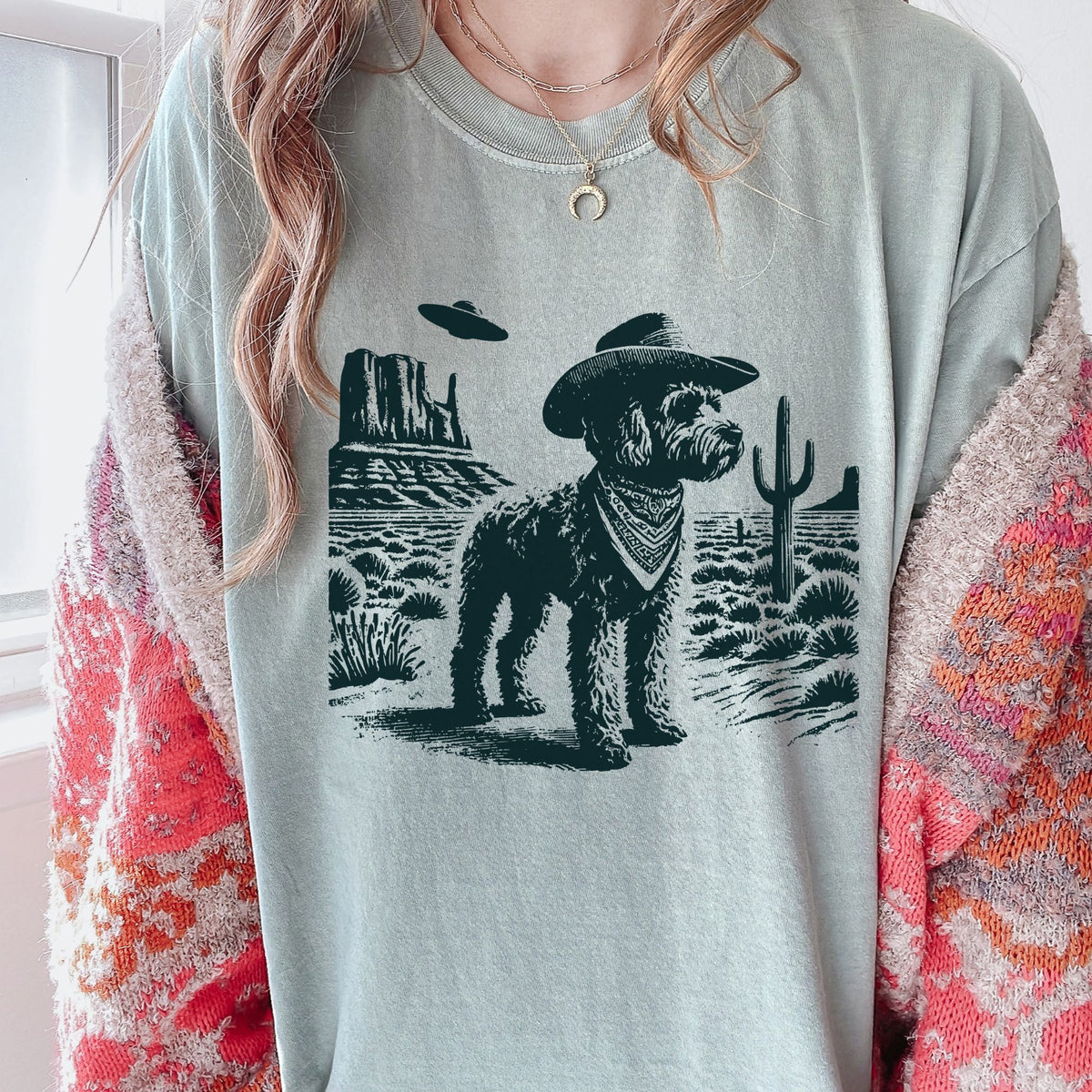 Cockapoo Western UFO t-shirt