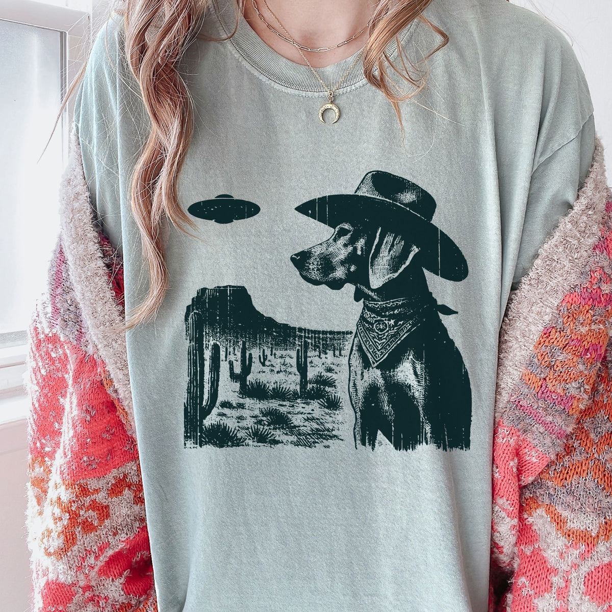 Coonhound Western UFO t-shirt
