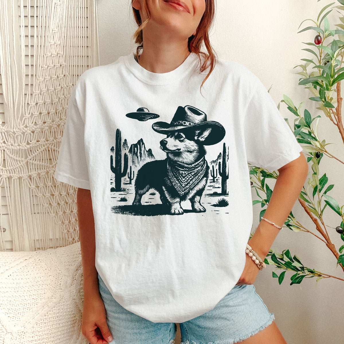 Corgi Western UFO t-shirt