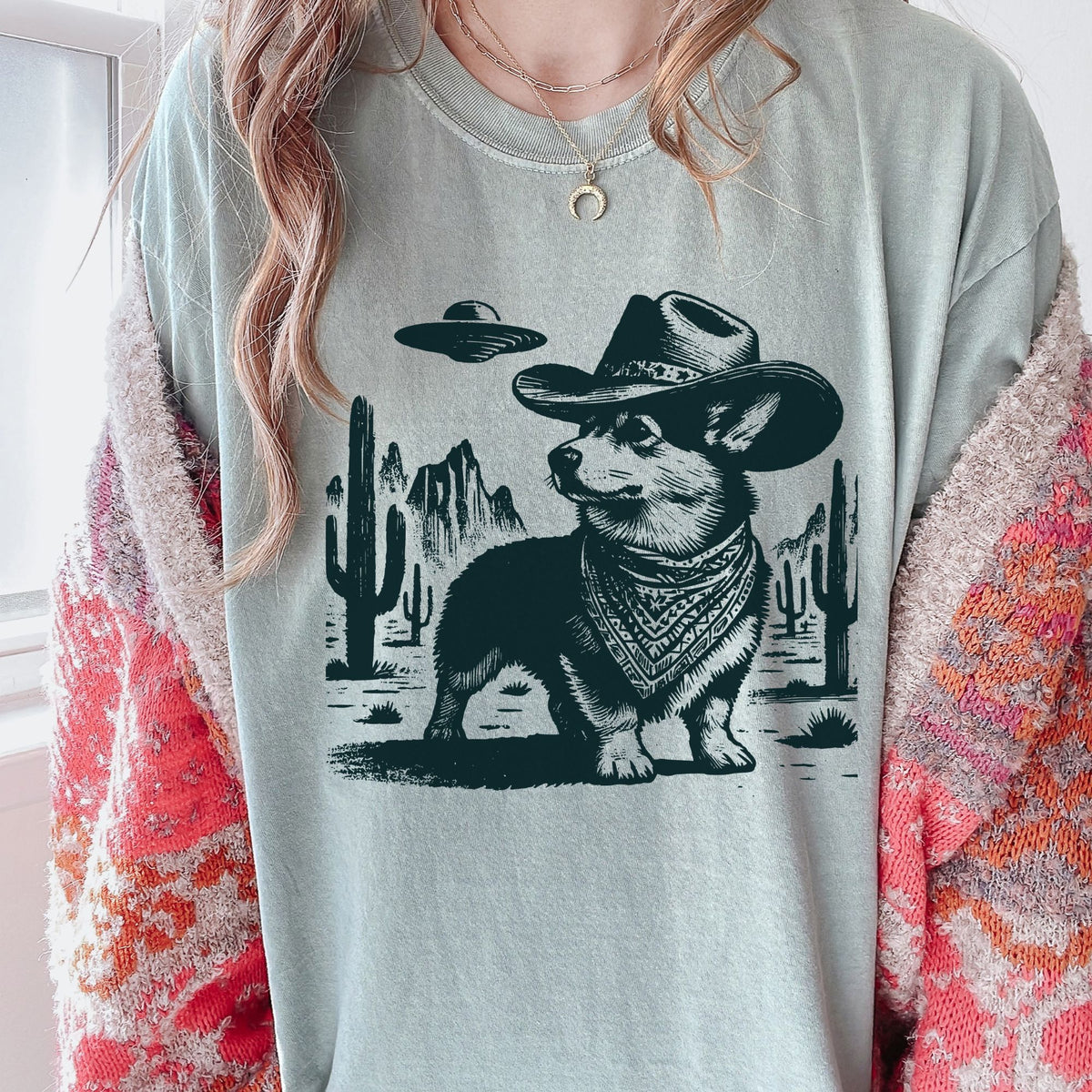 Corgi Western UFO t-shirt
