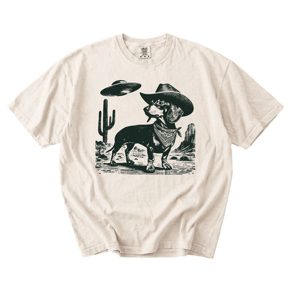 Dachshund Western UFO t-shirt