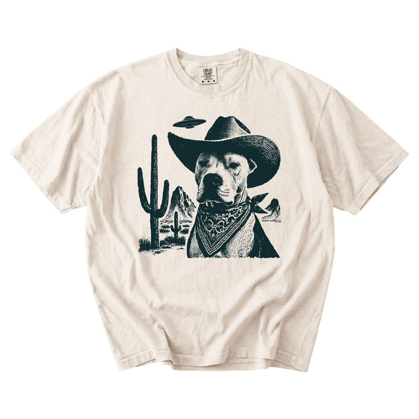 Dogo Argentino Western UFO t-shirt