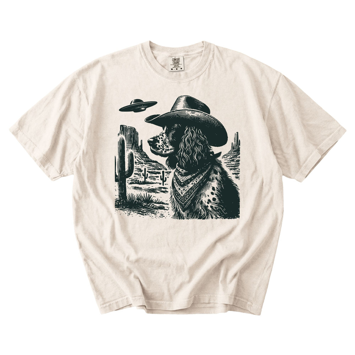 English Springer Spaniel Western UFO t-shirt