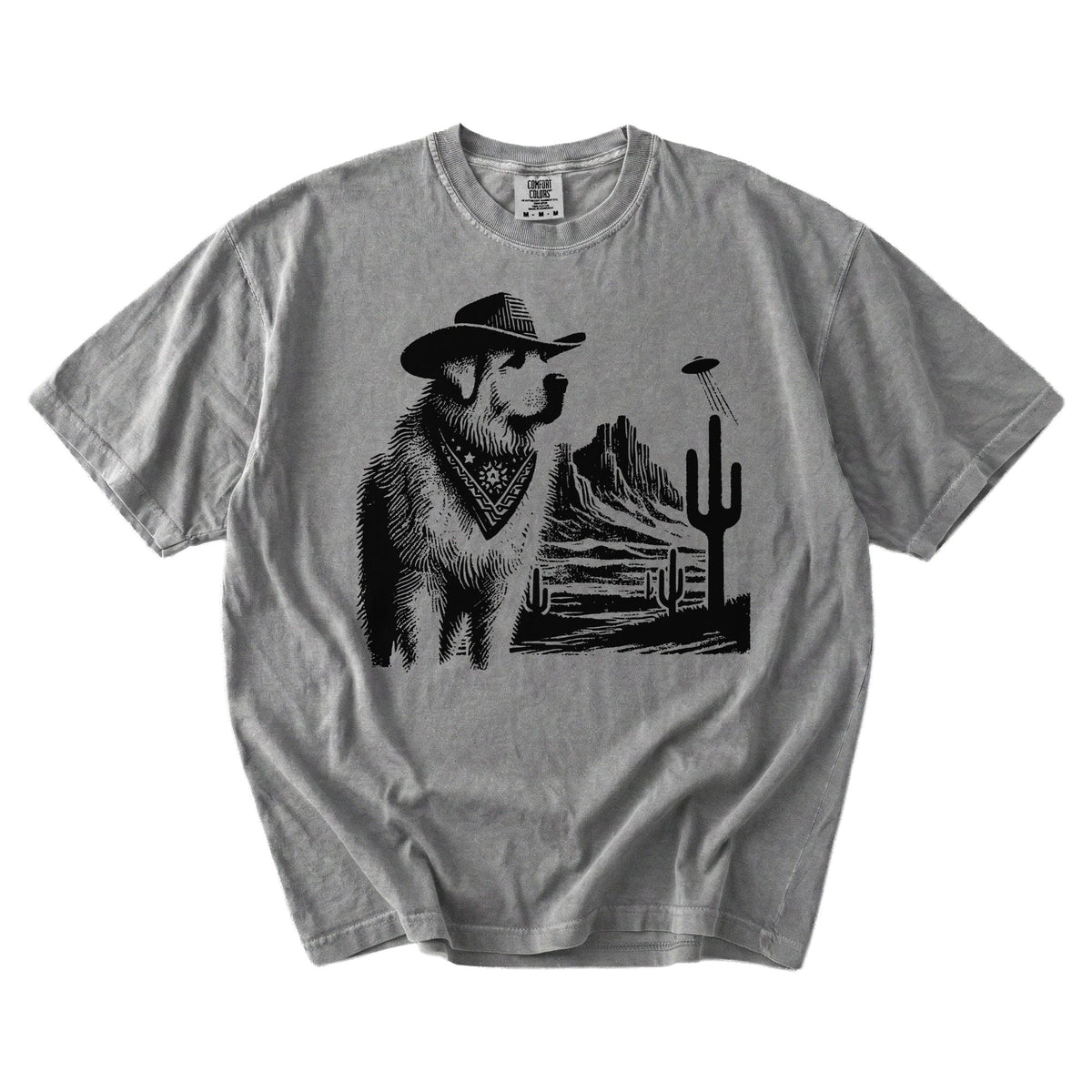 Great Pyrenees Western UFO t-shirt