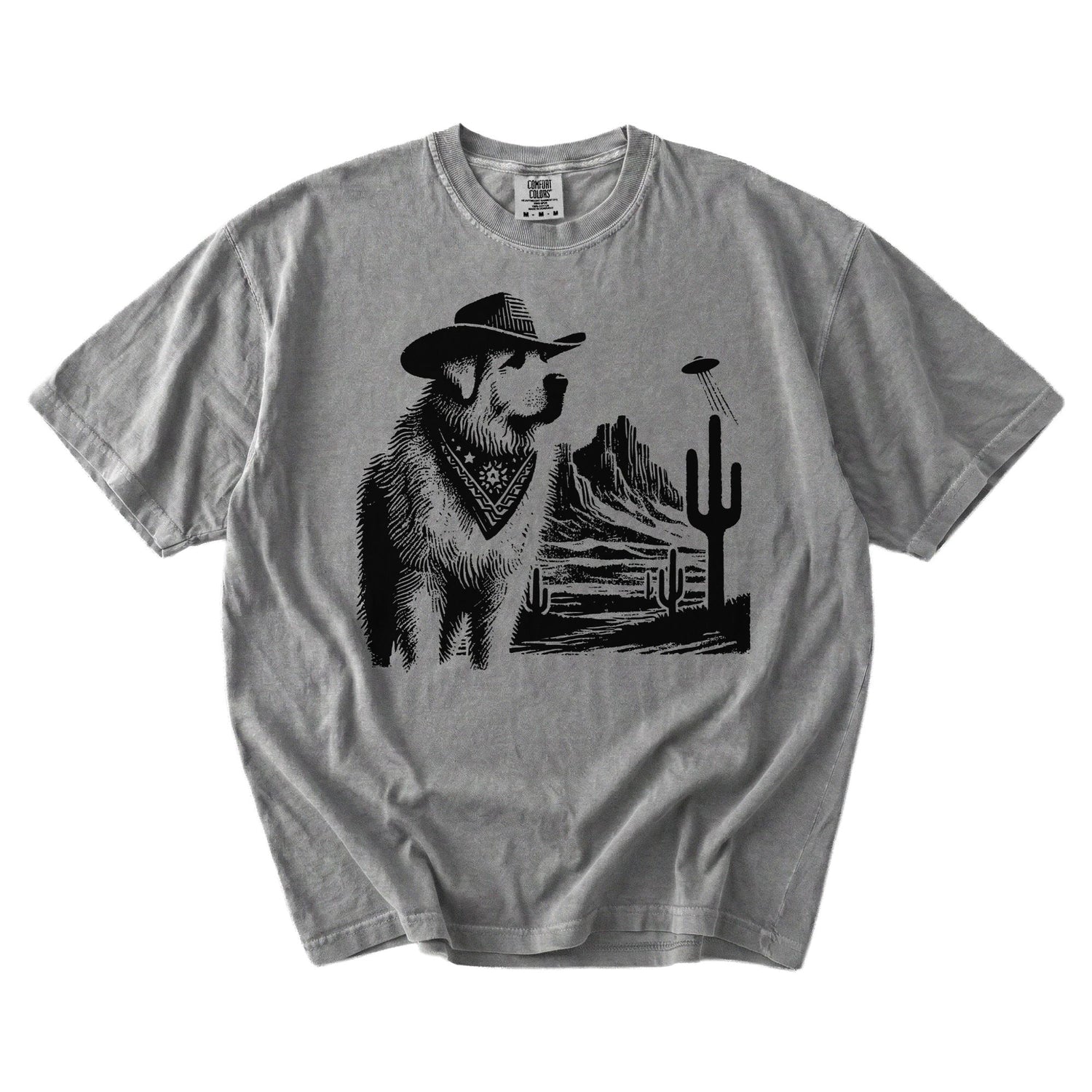 Great Pyrenees Western UFO t-shirt