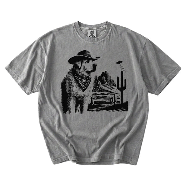 Great Pyrenees Western UFO t-shirt