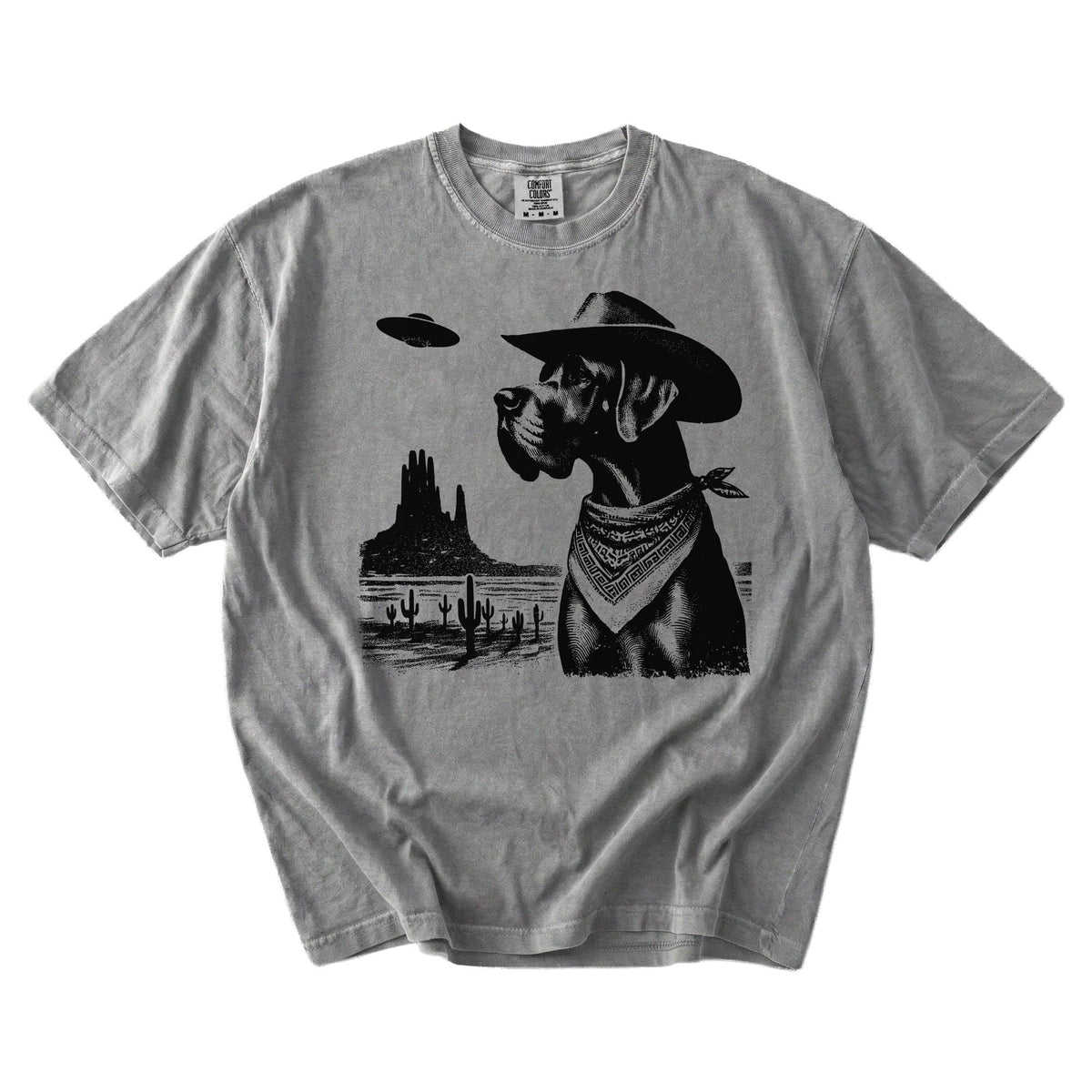 Great Dane Western UFO t-shirt