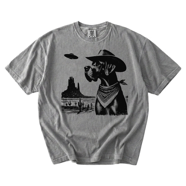 Great Dane Western UFO t-shirt