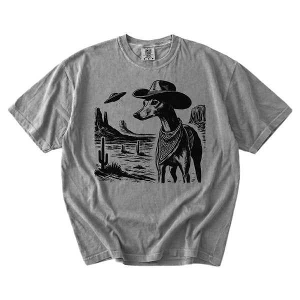 Greyhound Western UFO t-shirt
