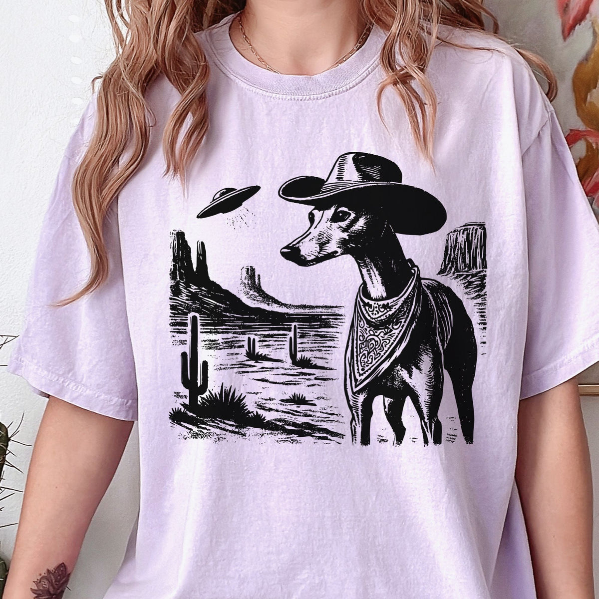 Greyhound Western UFO t-shirt