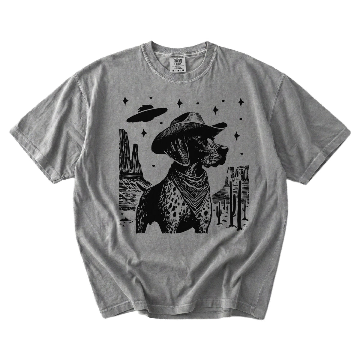 German Shorthaired Pointer Western UFO t-shirt