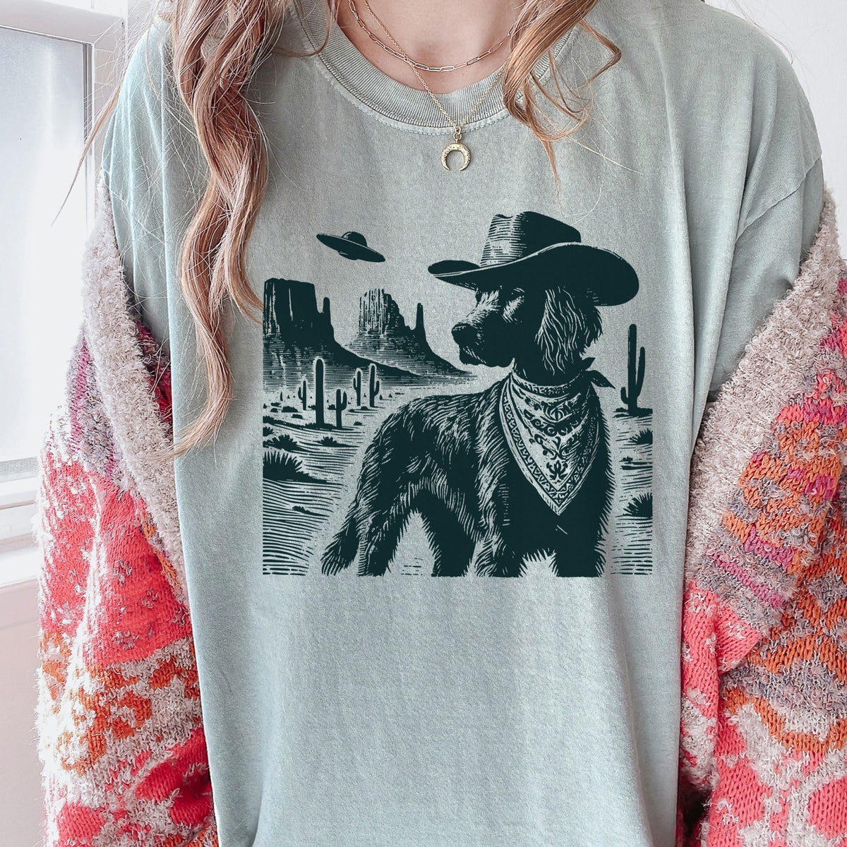 Irish Setter Western UFO t-shirt